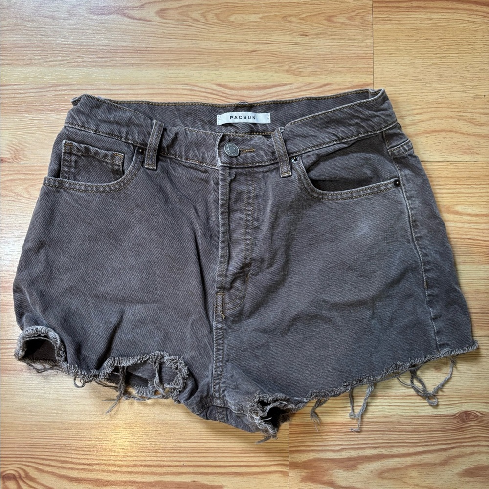 PacSun Women's Dark Brown Vintage Jean Shorts